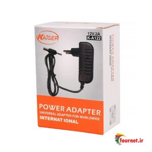 آداپتور 2 سر 12 ولت 2 آمپر مدل Kaiser k-a122